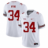 Ohio State Buckeyes 34 Carlos Hyde White Nike College Football Jersey Dzhi,baseball caps,new era cap wholesale,wholesale hats